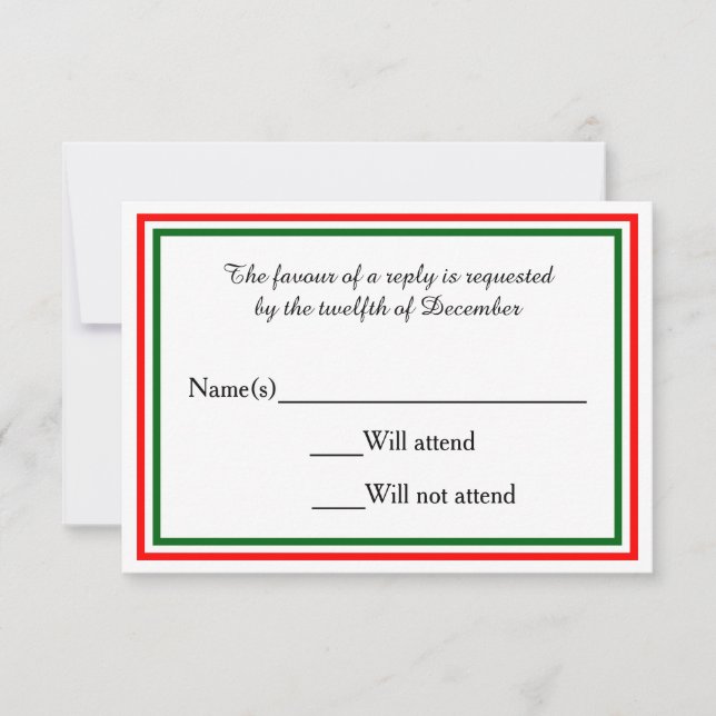 Trilha de Natal Duplo - Placa RSVP (Frente)