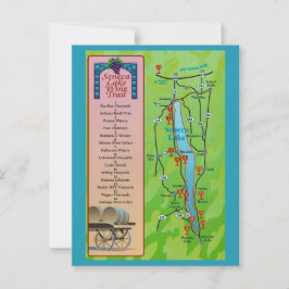 Trilha de Vinho do Lago Seneca Cartão Postal Vinta