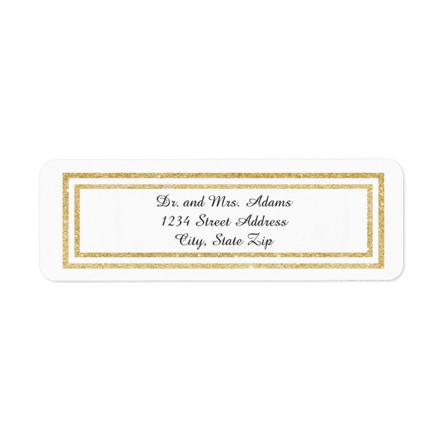 Trilha Dourada da Falha Chic - Etiqueta de Endereç (Frente)