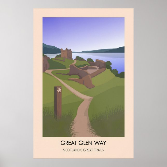 Trilha Great Glen Scotlands Great Trails Poster (Frente)