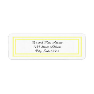 Trim Amarelo Duplo - Etiqueta de Endereço de Devo