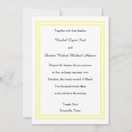Trim Amarelo Suave Duplo - Convite Casual 5x7