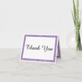 Trim. Brilhante Roxo-Chic - Cartões de agradecimen