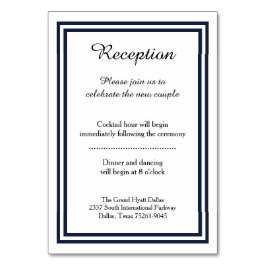 Trim de Marinho Duplo - Cartão de Inserção de Rece