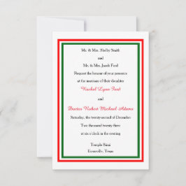 Trim de Natal Duplo - Convite de Casamento 3x5