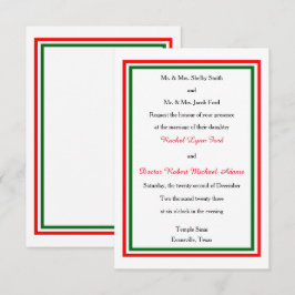 Trim de Natal Duplo - Convite de Casamento 3x5