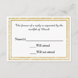 Trim Dourado com brilho - Placa RSVP