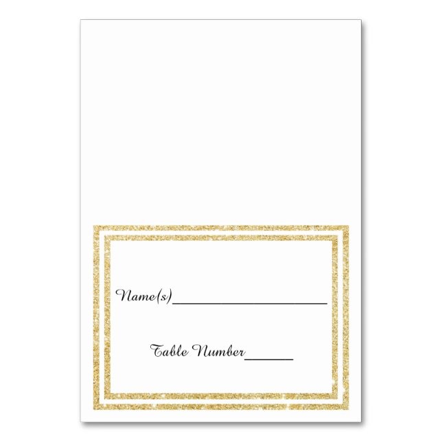 Trim Dourado Glittered Faux Chic - Cartão Escorreg (Frente)