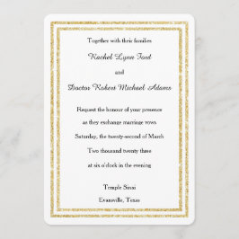 Trim Dourado Glittered Faux Chic - Convite de casa