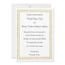 Trim Dourado Glittered Faux Chic - Convite de casa