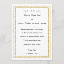 Trim Dourado Glittered Faux Chic - Convite de casa