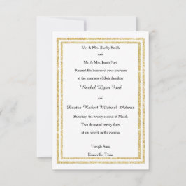 Trim Dourado Glittered Faux Chic - Convite de casa