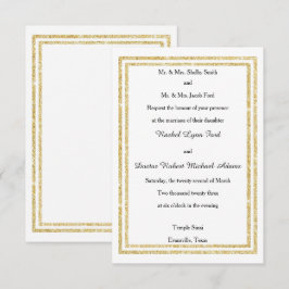 Trim Dourado Glittered Faux Chic - Convite de casa
