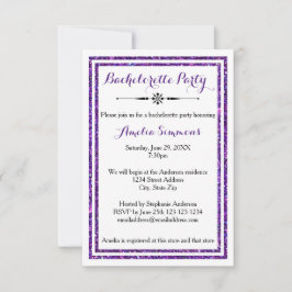 Trim. Duplo Roxo - Convite para Bachelorette 3x5