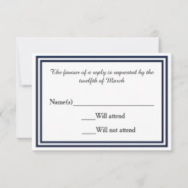 Trim. Marinho duplo - Placa RSVP