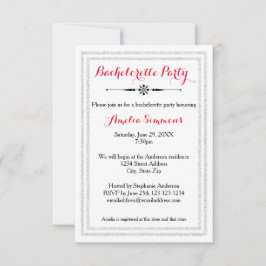 Trim. Silver Duplo - Convite Bachelorette 3x5