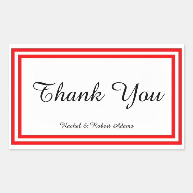 Trim Vermelho Duplo - Adesivo Retângulo (Frente)