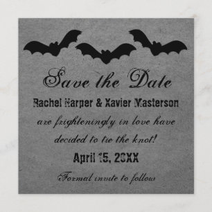 Trio de Bats Halloween Salve o Convite de Data