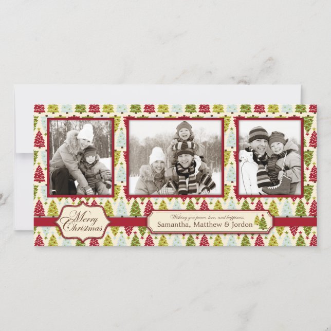 Trio de Cartões com fotos da Árvore de Natal (Frente)