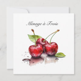 Trio de Cereja Fresca em Aquarela, personalizado
