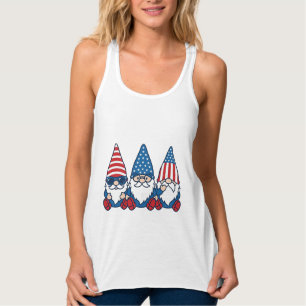 Trio de Gnome Patriótico Camisa Vintage Vetor Desi
