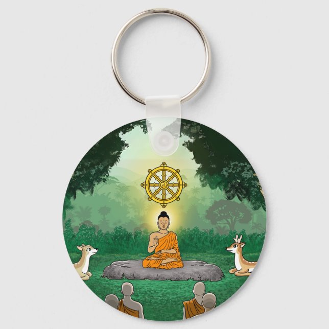 Triple Gems: Buda, Dharma, Chaveiro Sangha (Frente)