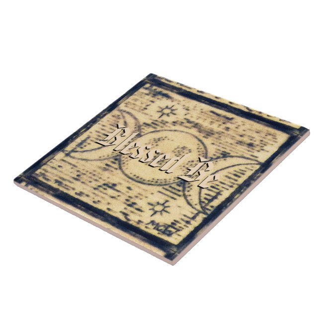 Triple Moon Illus. Azulejo Altar Estilo do Mundo A (Lateral)