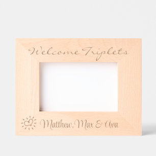 Triplets de Boas-Vindas, Com Nomes, Foto, 6x4",