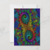 Trippy Fractal Obrigado Cartões