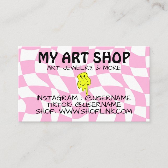 Trippy Hippie Cartão de visita (Frente)