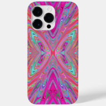 Trippy Pink, Aqua e Magenta Abstrato Butterfly