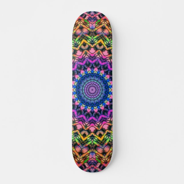 Trippy Psychedelic Kaleidoscope skate (Frente)