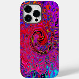 Trippy Red and Purple Abstrato Retro Liquid Swirl