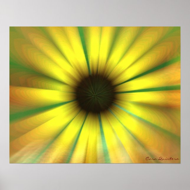 Trippy Sunflower Poster (Frente)