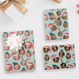 Tripulação de Natal de Teal e Coral Personalizada 