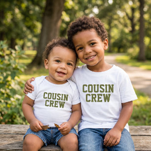 Tripulação de Primos   Camiseta de Bebê Olive Kids