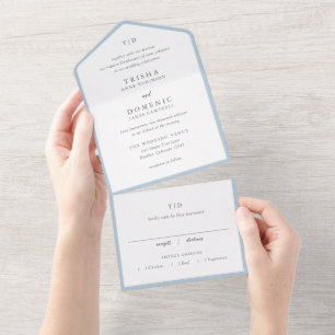 Trisha Powder Blue Modern Weding