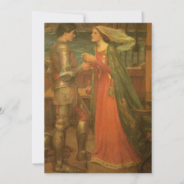 Tristan e Isolde por John William Waterhouse (Frente)