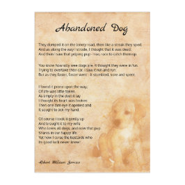 Triste com Poema de Cachorro Resgatado Feliz