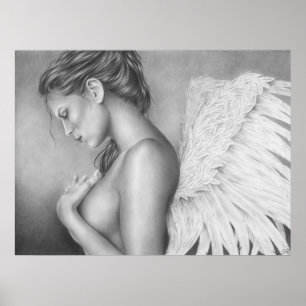 Tristeza de um poster do anjo