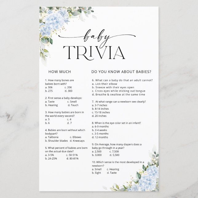 Trivia de Bebê Chuvinha de Bebê Floral Hortênsia A (Frente)
