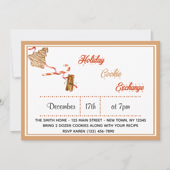 Troca de cookies de férias (Frente)