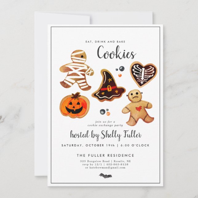 Troca de cookies | Festa de Baas de Halloween (Frente)
