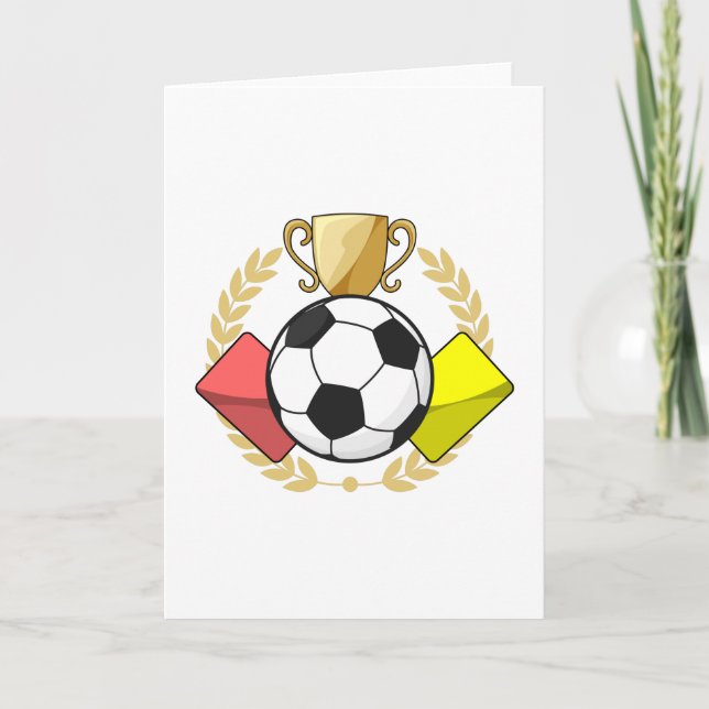 Troféu de cartão vermelho e amarelo de futebol (Frente)