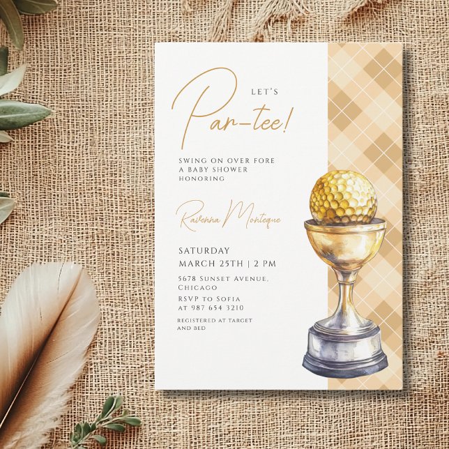 Troféu de Golfe Argyle Amarelo Convite de Chá de B (Criador carregado)
