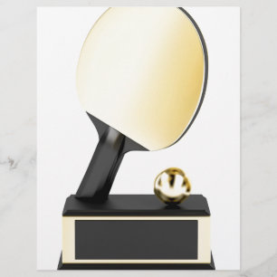 troféu de tênis de mesa Dourada
