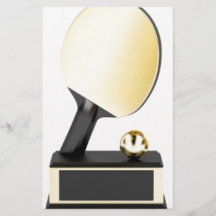 troféu de tênis de mesa Dourada