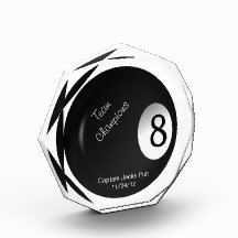 Troféu desportivo de oito Ball Crystal Billiard