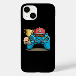 Troféu Engraçado de Cartoon do Gamer Boy iPhone 14