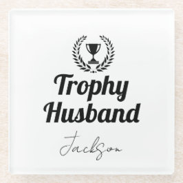 Troféu personalizado moderno Nome do marido preto